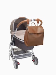 Brązowy - Storksak Storksak St James Leather Changing Bag - Obraz 3 z 4