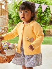 JoJo Maman Bébé Yellow Mouse Pocket Cardigan - Image 3 of 6