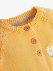 JoJo Maman Bébé Yellow Mouse Pocket Cardigan - Image 5 of 6