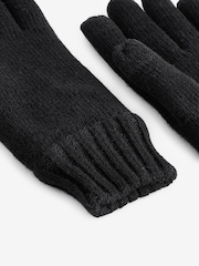 Black Thinsulate Knitted Gloves - Image 2 of 3