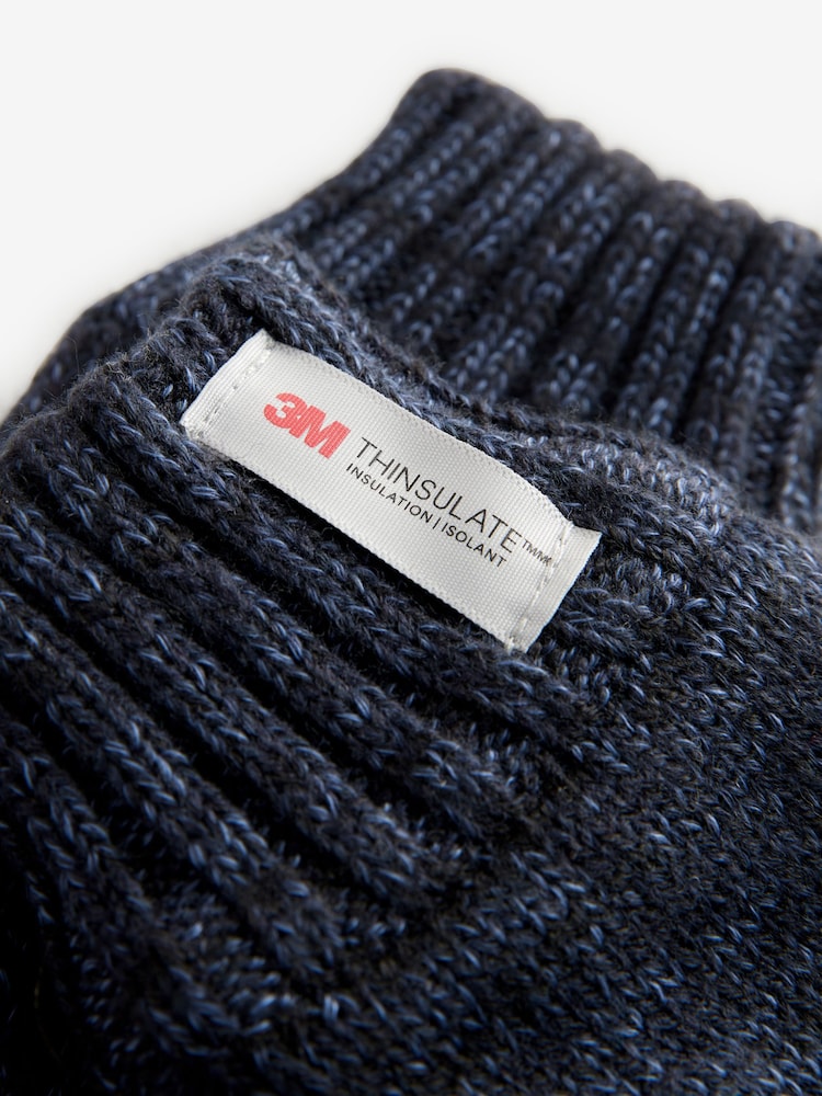Navy Blue Thinsulate Knitted Gloves - Image 5 of 6