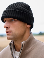 Noir - Bonnet en tricot torsadé - Image 1 de 5