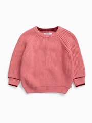 Rosa - KIDLY by MORI Relaxed Ribbed Knitted Jumper - Bild 2 av 3