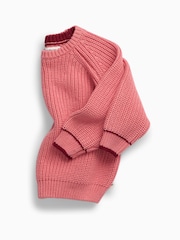 Rosa - KIDLY by MORI Relaxed Ribbed Knitted Jumper - Bild 3 av 3