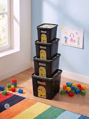 Keeeper 4 Pack Black Various Sizes Minions Turning Stacking Boxes - Image 1 of 6
