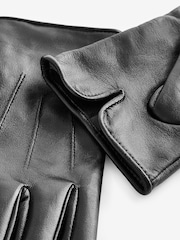 Negro - Guantes de cuero con forro polar - Imagen 2 de 3