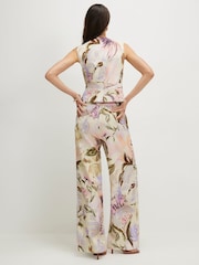 River Island Pink Floral Print Wide Leg Trousers - Image 2 of 4