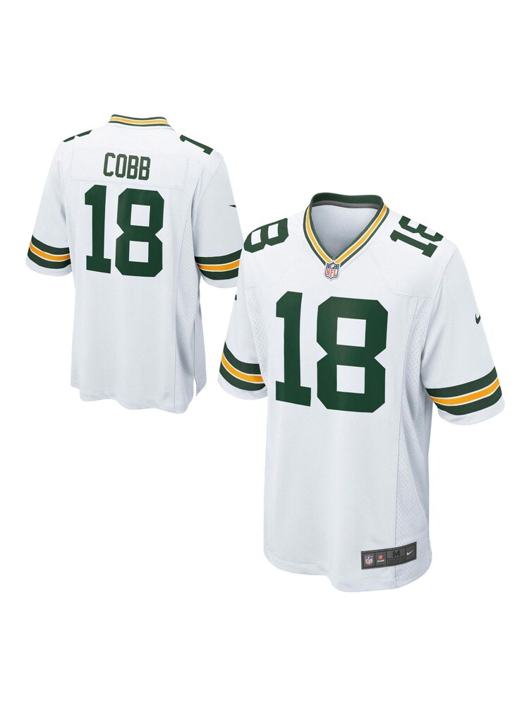 Nike White NFL Green Bay Packers Road Game Jersey - Randall Cobb - Image 1 of 1 Nike White NFL Green Bay Packers Road Game Jersey - Randall Cobb - Image 1 of 1