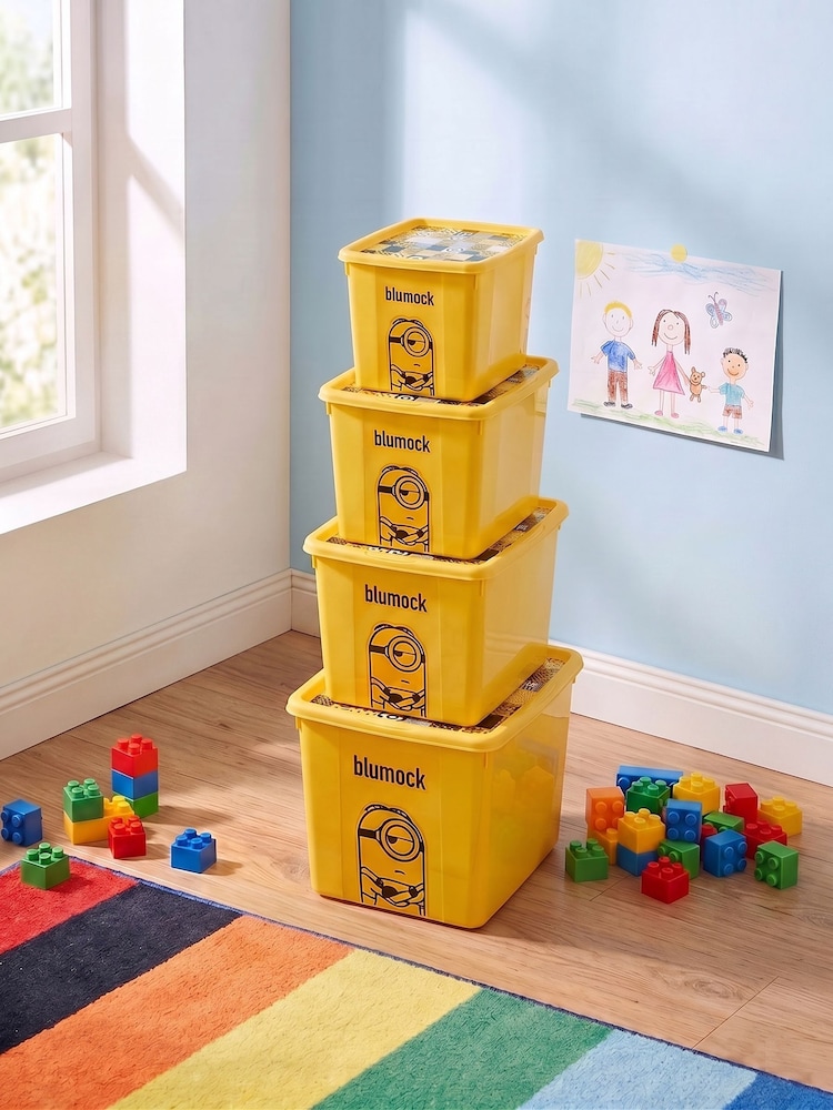 Keeeper 4 Pack Yellow Various Sizes Minions Turning Stacking Boxes - Image 1 of 6 Keeeper 4 Pack Yellow Various Sizes Minions Turning Stacking Boxes - Image 1 of 6