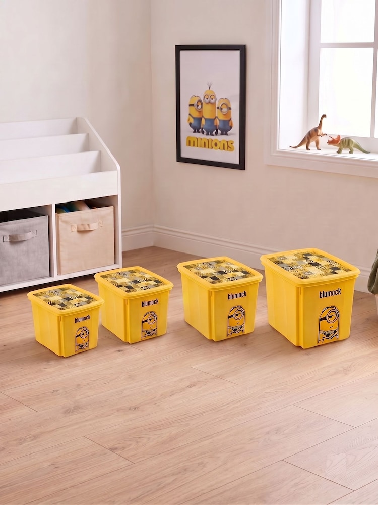 Keeeper 4 Pack Yellow Various Sizes Minions Turning Stacking Boxes - Image 2 of 6 Keeeper 4 Pack Yellow Various Sizes Minions Turning Stacking Boxes - Image 2 of 6
