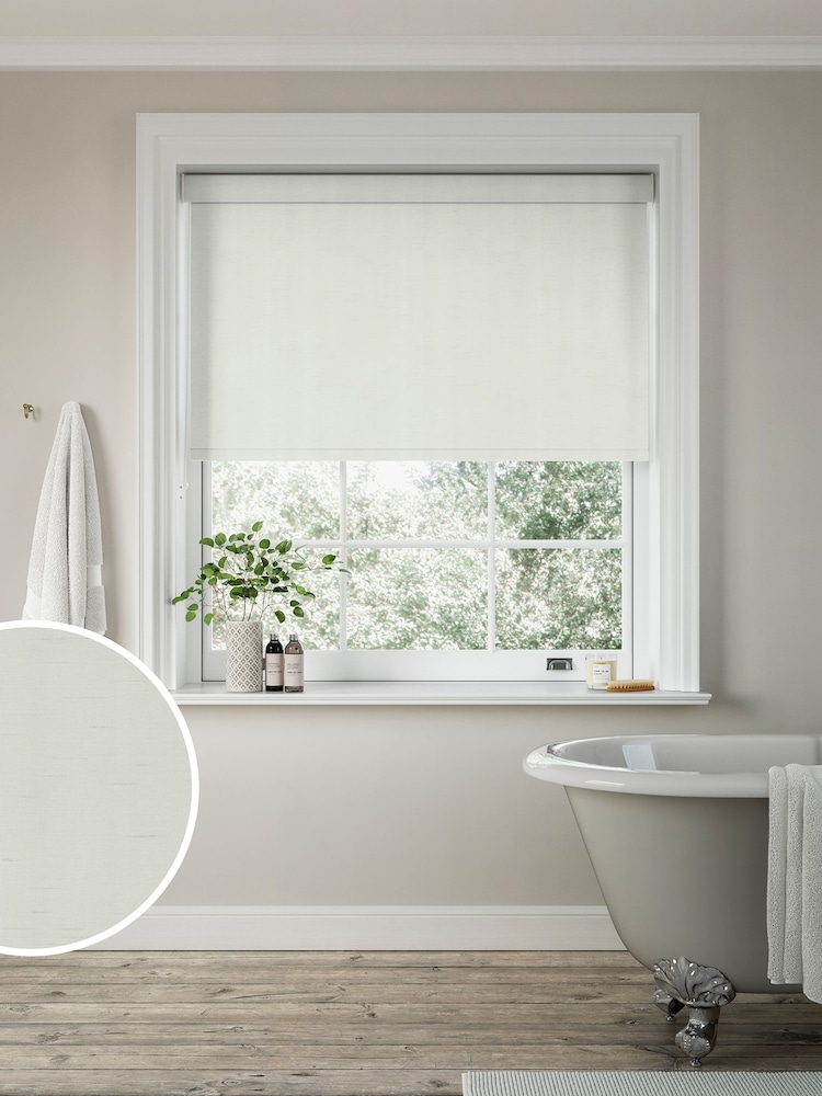Ivory Cream Solar Made to Measure Blackout Roller Blind - Image 1 of 6
