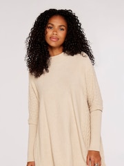 Apricot Cream Zig Zag Panel Oversized Jumper - Image 1 of 5