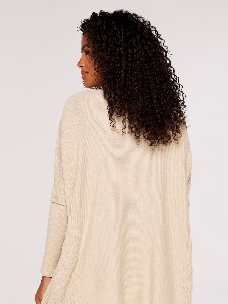Apricot Cream Zig Zag Panel Oversized Jumper - Image 2 of 5