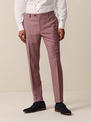 Pink Skinny Fit Check Suit Trousers - Image 1 of 8