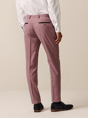 Pink Skinny Fit Check Suit Trousers - Image 3 of 8