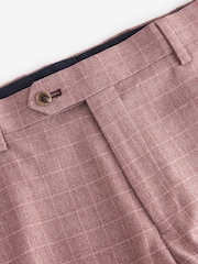 Pink Skinny Fit Check Suit Trousers - Image 6 of 8
