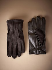 Brown Signature Suede Cashmere Lined Gloves - Image 1 of 3
