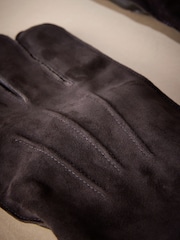 Brown Signature Suede Cashmere Lined Gloves - Image 2 of 3