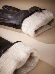 Brown Signature Suede Cashmere Lined Gloves - Image 3 of 3