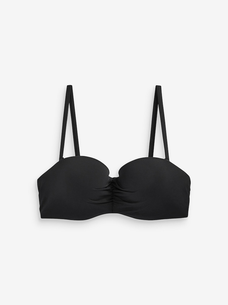 Mint Velvet Black Bandeau Bikini Top - Image 4 of 4
