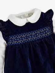 JoJo Maman Bébé Navy Sweet Baby Dress and Body Set - Image 3 of 3