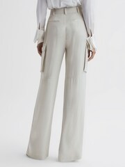 Reiss Neutral Drew Wide Leg Combat Trousers - Image 5 of 5