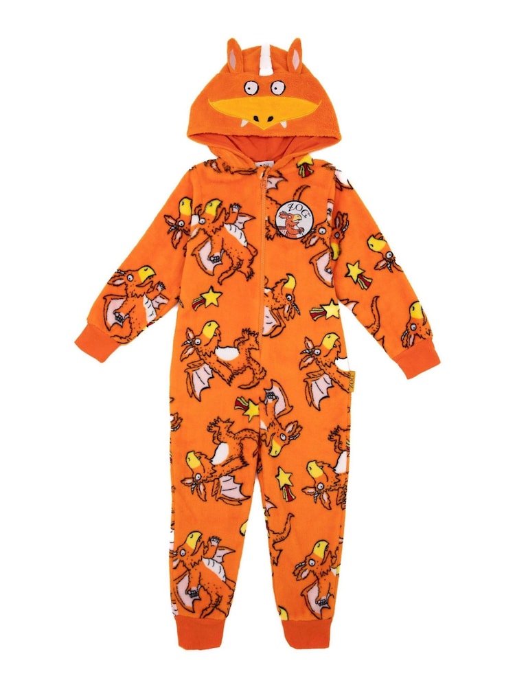 Vanilla Underground Orange Zogg Unisex Kids Fleece All-In-One - Image 1 of 6
