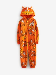 Vanilla Underground Orange Zogg Unisex Kids Fleece All-In-One - Image 2 of 6