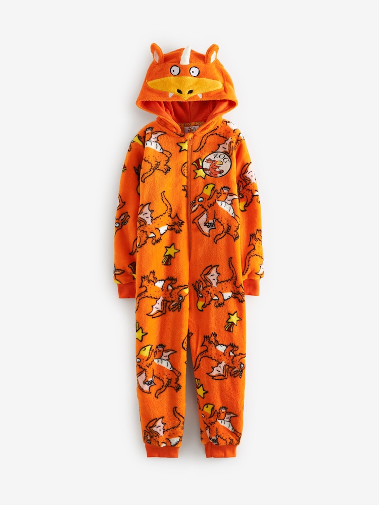 Vanilla Underground Orange Zogg Unisex Kids Fleece All-In-One - Image 2 of 6