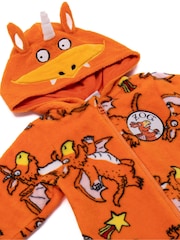 Vanilla Underground Orange Zogg Unisex Kids Fleece All-In-One - Image 4 of 6
