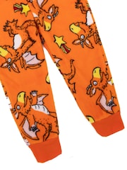 Vanilla Underground Orange Zogg Unisex Kids Fleece All-In-One - Image 5 of 6