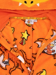 Vanilla Underground Orange Zogg Unisex Kids Fleece All-In-One - Image 6 of 6
