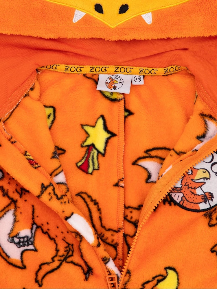 Vanilla Underground Orange Zogg Unisex Kids Fleece All-In-One - Image 6 of 6