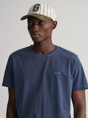 GANT Blue 100% Cotton Sunfaded Logo T-Shirt - Image 4 of 5