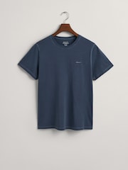 GANT Blue 100% Cotton Sunfaded Logo T-Shirt - Image 5 of 5