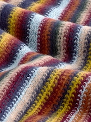 Multicolor - Bufanda de punto a rayas - Imagen 4 de 4