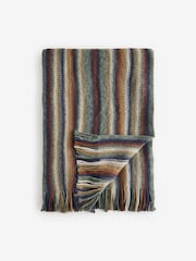 Green Stripe Knitted Scarf - Image 4 of 6