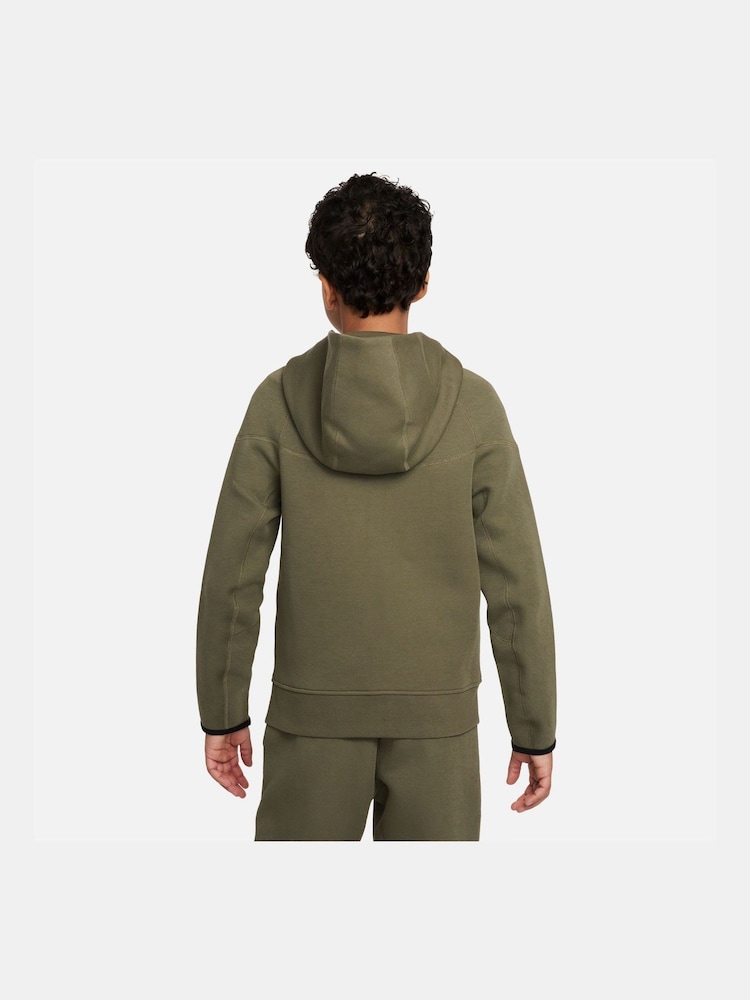 Olivgrün - Nike Tech Fleece-Kapuzenjacke mit Reißverschluss - Bild 2 von 8