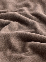 Neutral Woven Scarf with Wool - Image 5 of 5