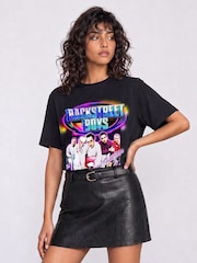 Brands In Black Music Backstreet Larger Than Life Boyfriend Fit T-Shirt - Image 1 of 3