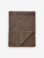 Нейтральный - Neppy Twist Knitted Scarf with Wool - Изображение 2 из 3