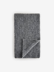 Grey EDIT Boucle Knit Textured Scarf - Image 2 of 4