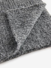 Grey EDIT Boucle Knit Textured Scarf - Image 3 of 4