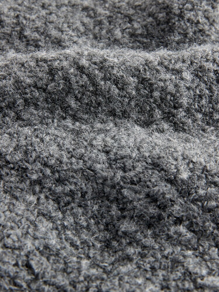 Grey EDIT Boucle Knit Textured Scarf - Image 4 of 4
