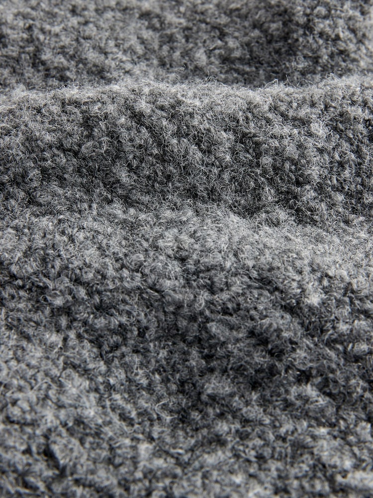 Серый - EDIT Boucle Knit Textured Scarf - Image 4 of 4 Серый - EDIT Boucle Knit Textured Scarf - Image 4 of 4