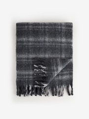 Grey Cosy Felted Check Scarf - Image 3 of 5