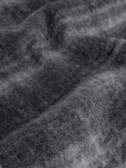 Grey Cosy Felted Check Scarf - Image 5 of 5