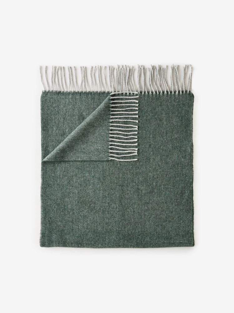 Green Herringbone Signature Woven Scarf - Image 1 of 2