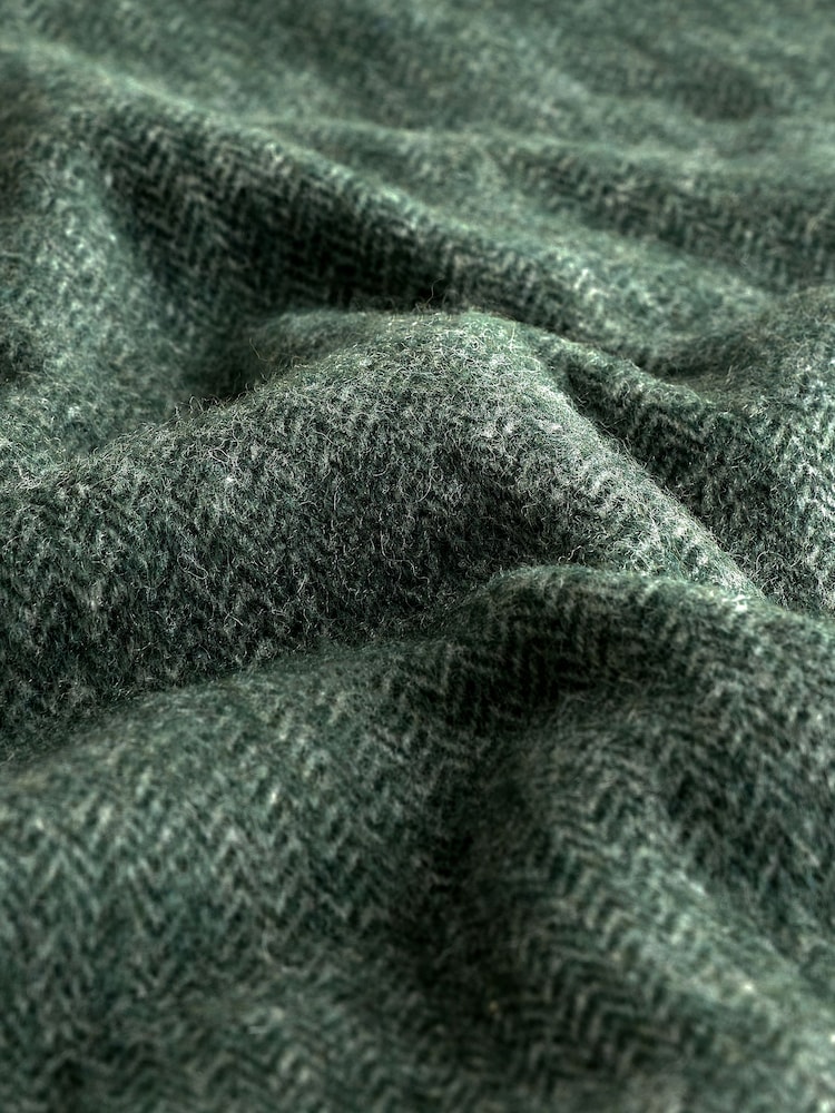 Green Herringbone Signature Woven Scarf - Image 2 of 2