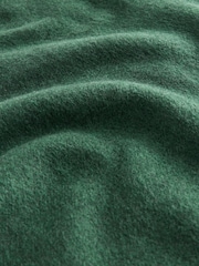 Emerald Green Woven Scarf with Wool - Image 6 of 6